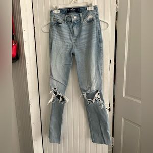 Hollister High rise crop slim straight jeans